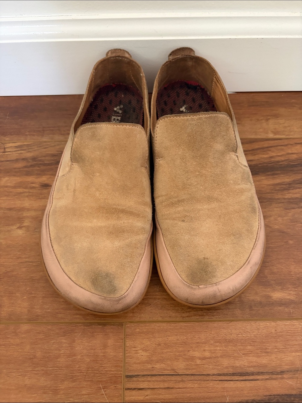 Vivo Barefoot Women's Opanka Slip-On Suede Loafers in Tan